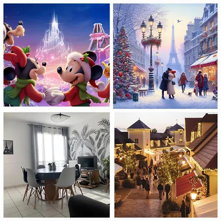 Disney, Sunny Comfortable 2 Bedrooms Family Apartment, 8 Pers, Wifi, Netflix Apartment Chessy (Seine-et-Marne)
